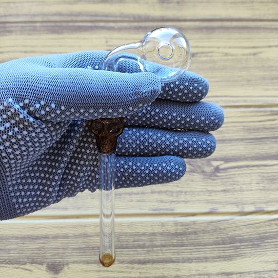 Стеклянная трубка Skull Turn Stand Oil Amber | Зображення 2