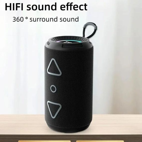 Bluetooth колонка портативная TG656 FM-радио, аккумуляторная колонка для музыки. Цвет: черный | Зображення 3