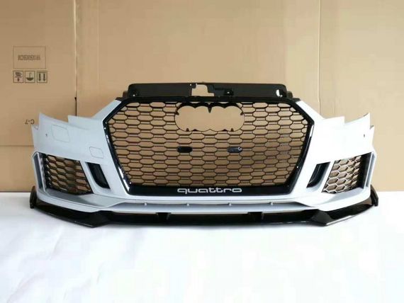 Передня Lip накладка RS-Style (2016-2020) для Ауди A3 рр | Зображення 3