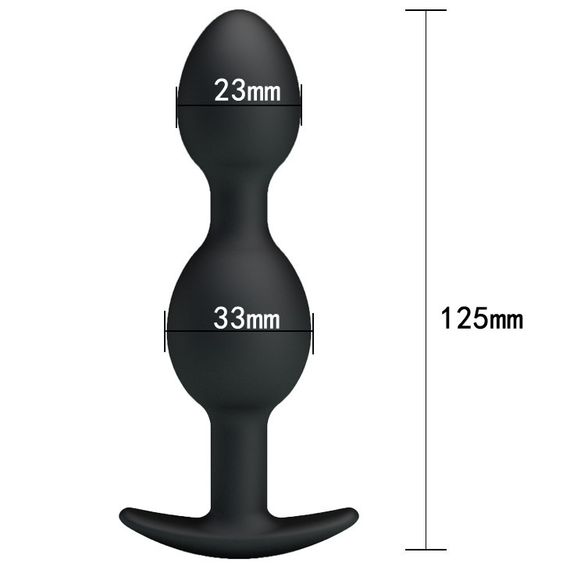 АНАЛЬНЫЕ ШАРИКИ BLACK PRETTY LOVE BI-040035 Sex Aura | Зображення 3