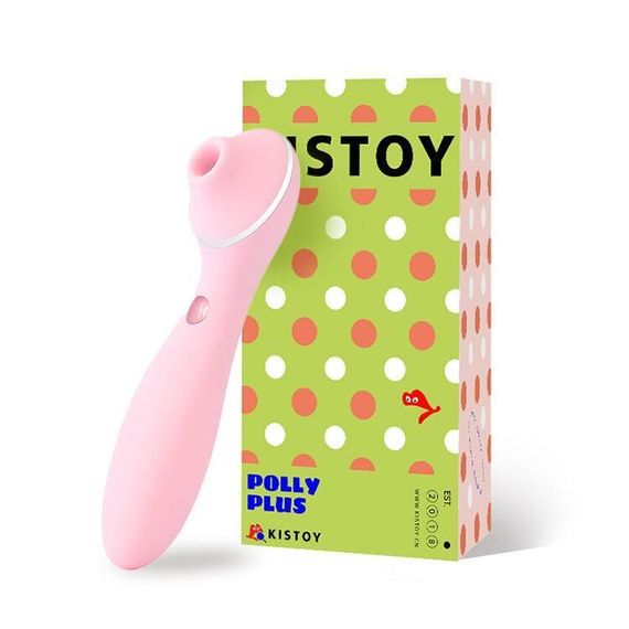 Вакуумний вібратор KisToy Polly Plus, Рожевий