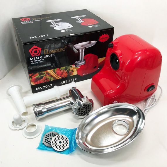 М'ясорубка електрична метал Domotec MS-2017, Електром'ясорубка для шатківниці, RQ-808 М'ясорубка металева | Зображення 5