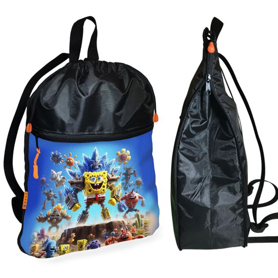 Школьный рюкзак детский Губка Боб + Сумка для обуви спортивной формы рюкзак-мешок  для мальчика (01687) | Зображення 1