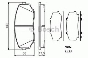 Комплект гальмівних колодок - дискові BOSCH 0986494375 на MAZDA 8 III (LY)