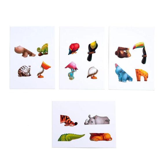 Дерев'яна настільна гра "Повтори за схемою - Африка" Ubumblebees (ПСД178) PSD178 на липучках | Зображення 4