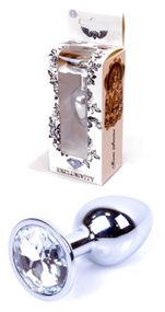 Анальний затор Boss Series - Jewellery Silver PLUG Clear S, BS6400012 sexstyle