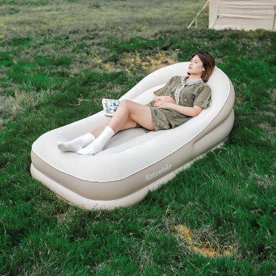 Матрас надувной Naturehike CNK2300DZ020 180 х 90 см з підголовником бежевий (6976023922480) | Зображення 7