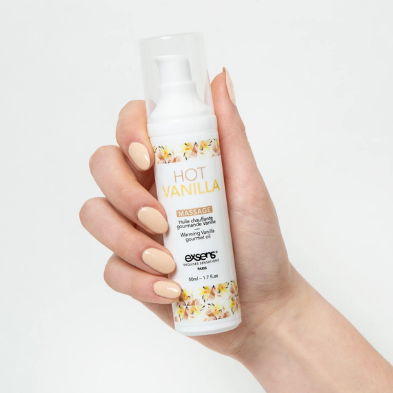 Масажна олія EXSENS Hot Vanilla 50мл розігріває, без цукру, без парабенів, їстівна | Зображення 2