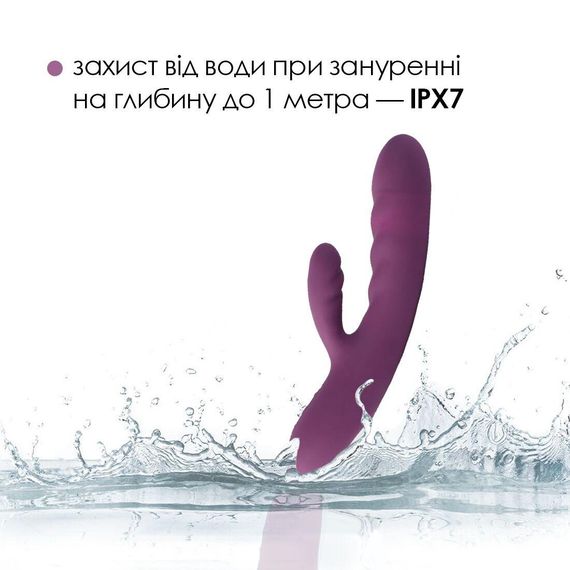 Вібратор-кролик Svakom Avery Lilac зі стовбуром, що рухається, рух вперед-назад — досконале задоволення для точок G і клітора | Зображення 4