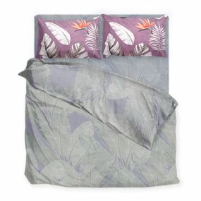 Комплект постельного белья SoundSleep Banana Leaves бязь Двуспальный 175х215 см сиреневый (2800004783606)