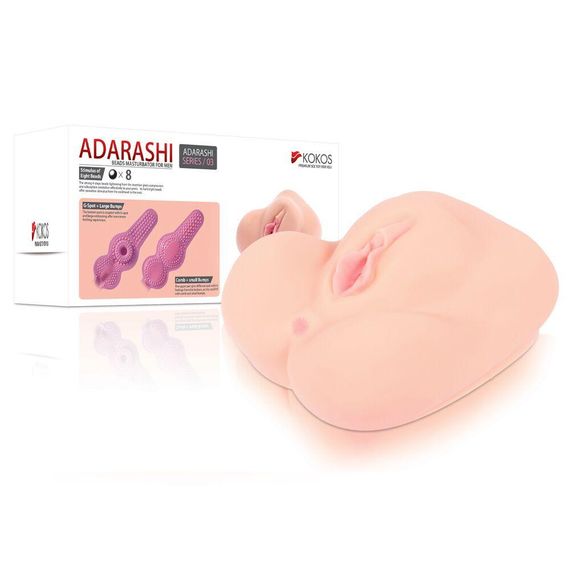 Мастурбатор-вагіна двошаровий Kokos Adarashi -3 Double Layer, Телесный | Зображення 4