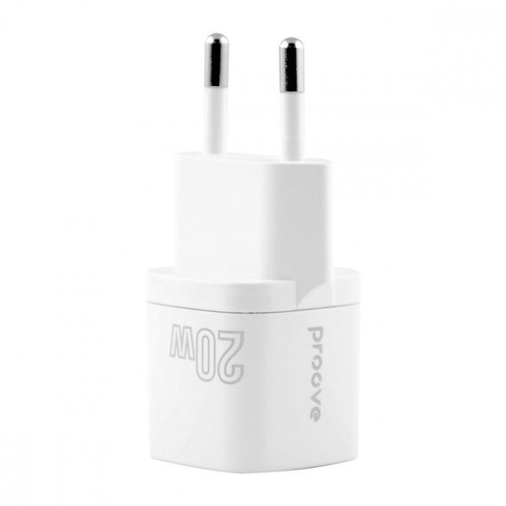 Мережева зарядка Proove Silicone Power 20W (Type-C), Білий | Зображення 3