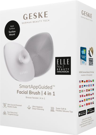 Щітка для обличчя GESKE Facial Brush 4в1 з тримачем starlight | Зображення 7