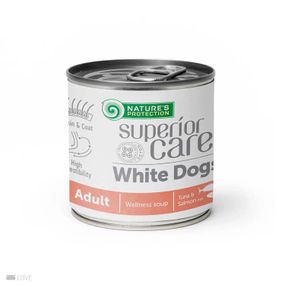 Суп для собак з білим забарвленням шерсті NP Superior Care White Dogs All Breeds Adult Salmon and Tuna з лососем та тунцем, 140мл