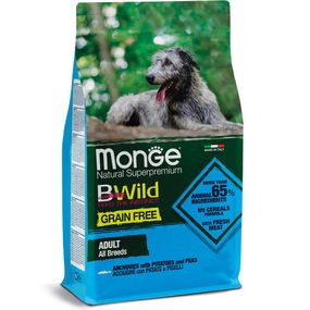 Корм Monge BWild Grain Free All Breeds Acciughe сухий з анчоусом для дорослих собак усіх порід 2.5 кг