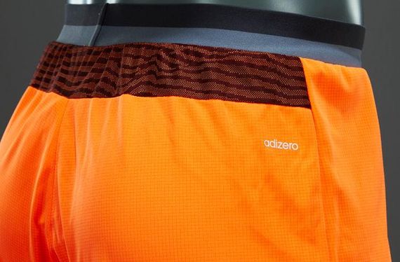 Шорты спортивные мужские adidas adizero Training AB1280 (оранжевые, полиэстер, тренировочные, логотип адидас) | Зображення 2