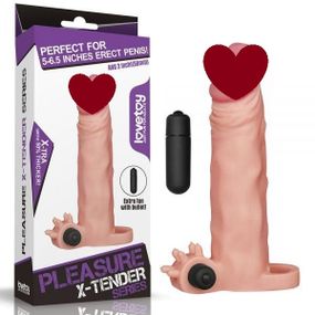 Насадка з вібрацією Add 2" Vibrating Penis Sleeve, Flesh Sex Aura