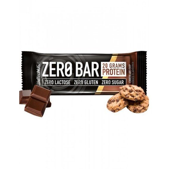 Протеиновый батончик BioTechUSA ZERO Bar 50 g Chocolate Chip Cookie | Зображення 2