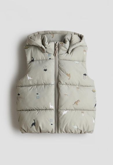 Дитячий стьобаний дутий жилет для хлопчика H&M 122-128 см Світло-зелений (26031004D)