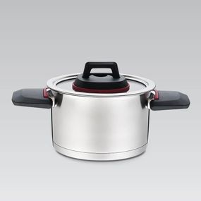 Каструля Maestro MR-3530-20, 3.2 л, 20 см, з нержавіючої сталі з кришкою та складними ручками