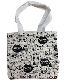 Экосумка шоппер 4Profi "Котики чорно-білі" двунитка (хлопок)
