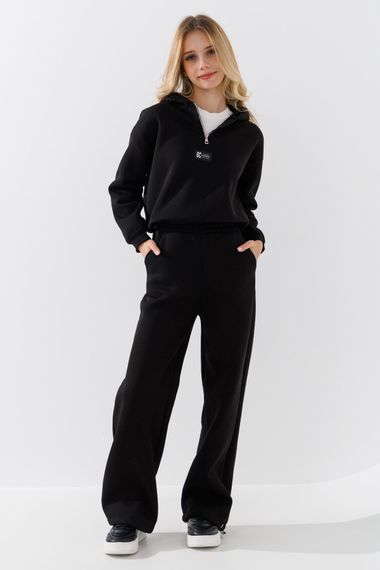 Костюм худі+штани для дівчинки Viollen 2219 146 см Чорний shop (2000990710383)