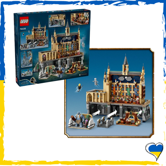 Конструктор Лего Гаррі Поттер Замок Гоґвортс Великий зал Lego Harry Potter Hogwarts Castle Hall 76435 (1732 деталей)