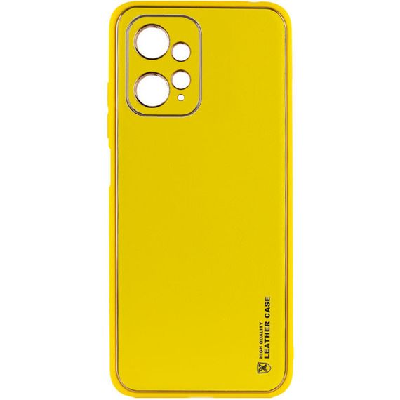 Шкіряний чохол Xshield для Xiaomi Redmi Note 12 4G Жовтий / Yellow
