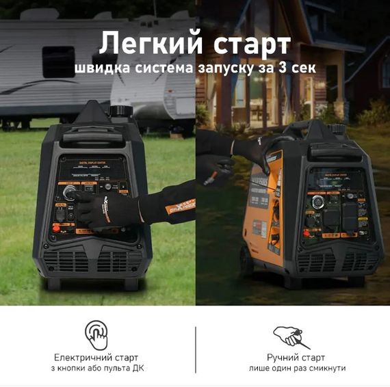 Генератор инверторный газ/бензин MaXpeedingRods 3.5 кВт, Електричний старт/Дистанційний старт/Ручний запуск MXR3500s | Зображення 5