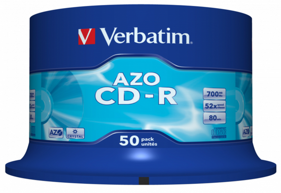 Диск Verbatim CD-R 700Mb 52x Cake 50 Cryst (43343) | Зображення 1