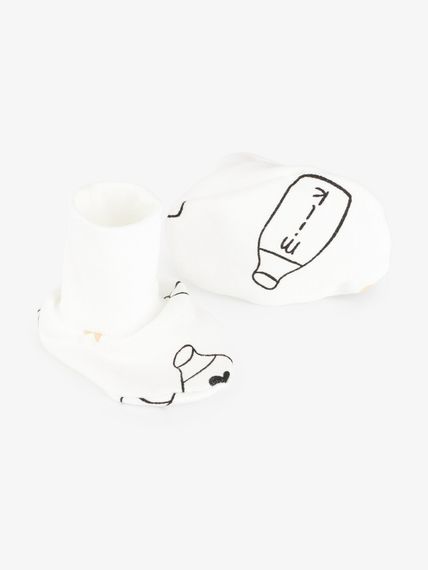 Пінетки для немовлят на манжеті Milk 915310м 0-3 місяці Білий shop (4821111446053)