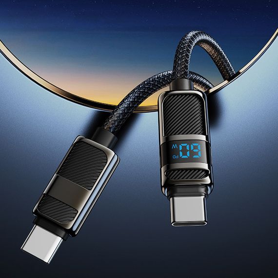 Дата кабель Hoco U137 Line with display Type-C to Type-C 60W (1.2m) | Зображення 4