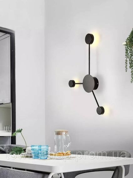 Бра настенное LED B2021/3-bk-k Черный 55х36х7 см. | Зображення 1