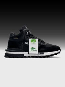 Зимние Мужские кроссовки New Lacoste Elite Active High Fur Black White (топ качество) A4867 44 28 - 28,5 см