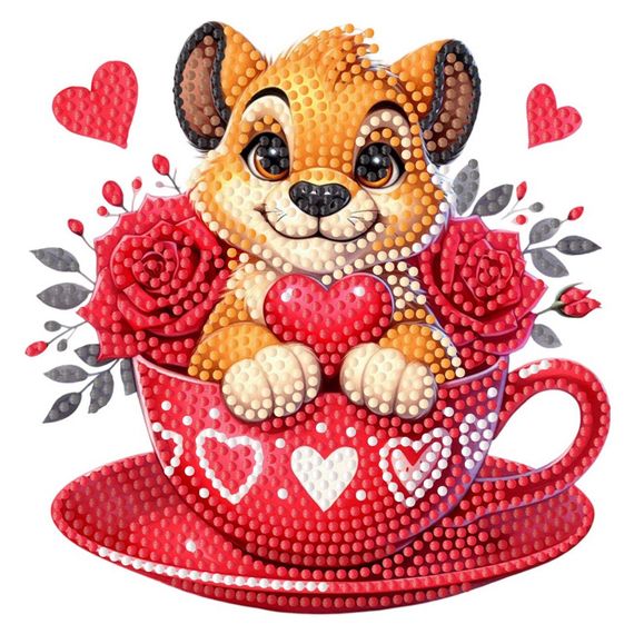 Алмазна мозаїка "Тигреня" ZAV1818-10, 18х18 см