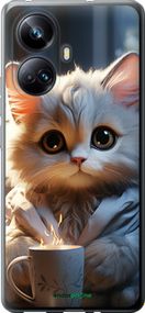 Чохол на Realme 10 Pro Plus Білий кіт "5646u-2944-2448"
