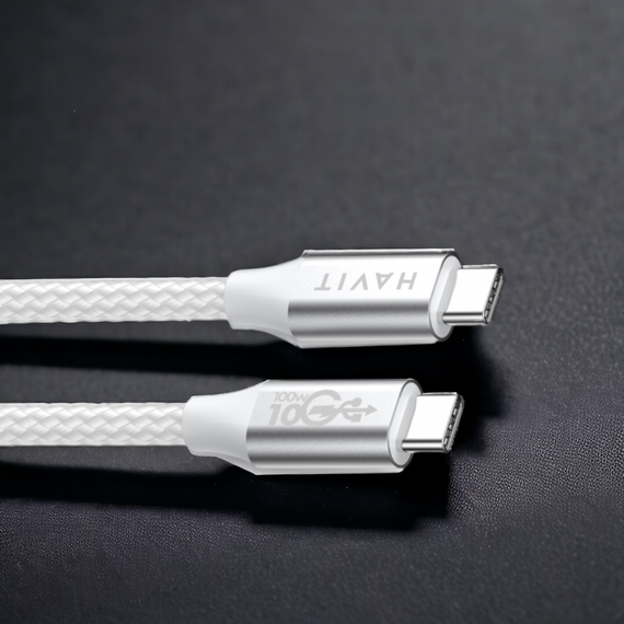 Кабель USB-C to USB-C HAVIT HV-CB6290 PD100W 5A 1м White для MacBook Pro | Зображення 1