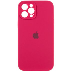 Чохол Silicone Case Full Camera Protective (AA) для Apple iPhone 12 Pro (6.1") Червоний/Rose Red