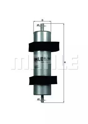 Фільтр паливний MAHLE/KNECHT Audi, MAHLE/KNECHT (KL596) | Зображення 2