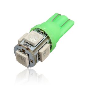 Светодиодная лампа AllLight T10  5 диодов 5050 W2,1x9,5d 12V GREEN