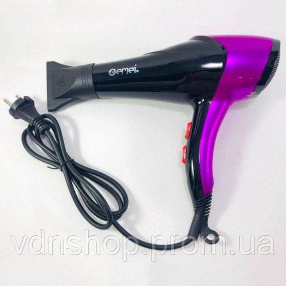 Фен для укладання середнього волосся GM-1766 2600 Вт, Потужний електричний фен для сушіння волосся ZG-50 | Зображення 9