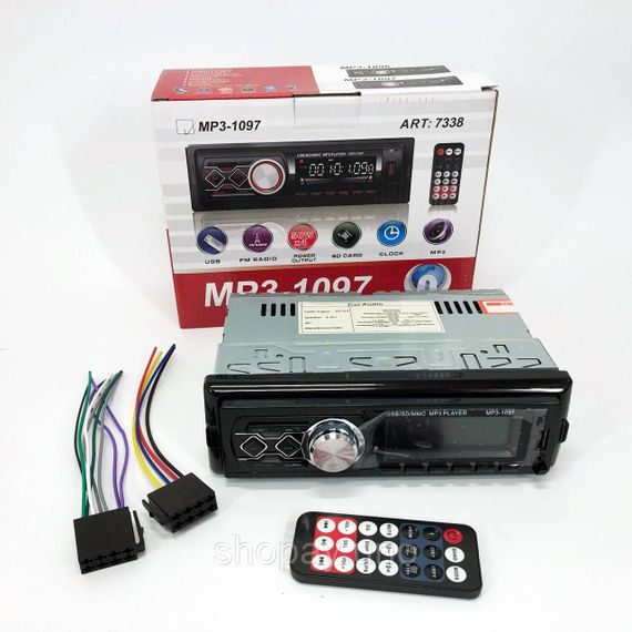 Магнітола в машину з флешкою MP3-1097 BT ISO, Бездискові автомагнітоли 1 din, Автомагнітофон 1din ML-83 | Зображення 2