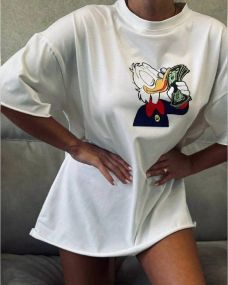 Футболка жіноча з принтом повсякденна L Білий