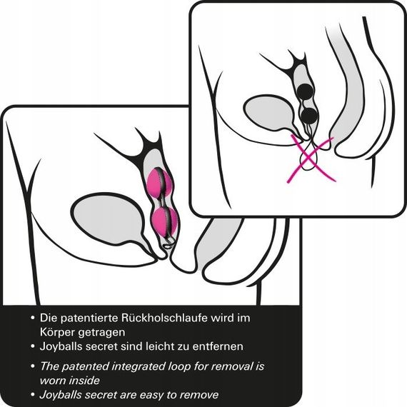 Вагинальные шарики Joyballs secret, Зелено-черные sexstyle | Зображення 3