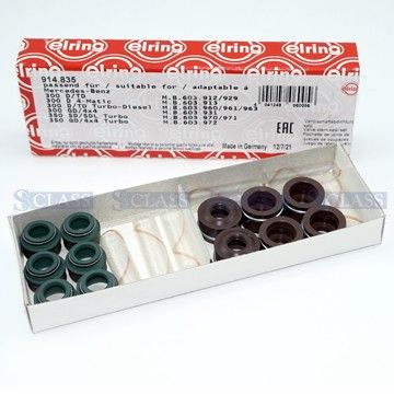 Сальники клапанов компл. Mercedes Benz OM603, Elring, 914.835,