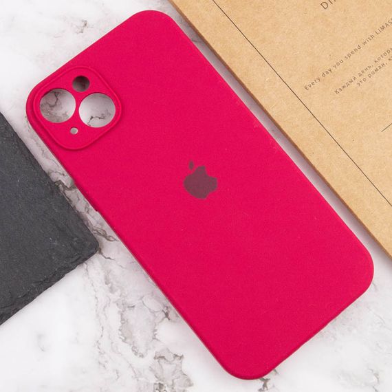 Чохол Silicone Case Full Camera Protective (AA) для Apple iPhone 15 (6.1") Червоний / Rose Red | Зображення 5