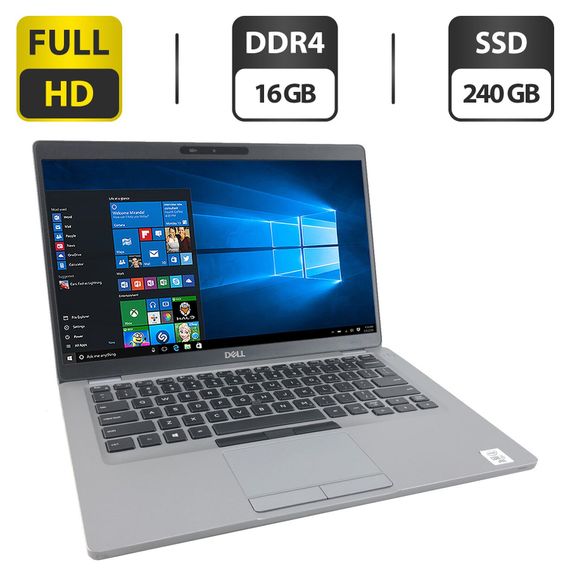 Ультрабук Dell Latitude 5410 / 14" (1920x1080) IPS / Intel Core i5-10210U (4 (8) ядра по 1.6 - 4.2 GHz) / 16 GB DDR4 / 240 GB SSD / Intel UHD Graphics / WebCam б/у