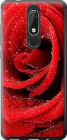 Чехол на Nokia 5.1 Красная роза "529u-1529-17620"