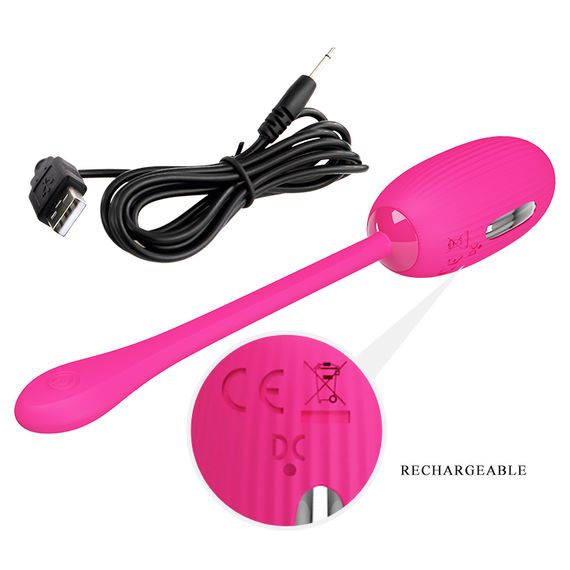 Віброяйце - Pretty Love Doreen Electric Shock Egg Pink (App) | Зображення 8