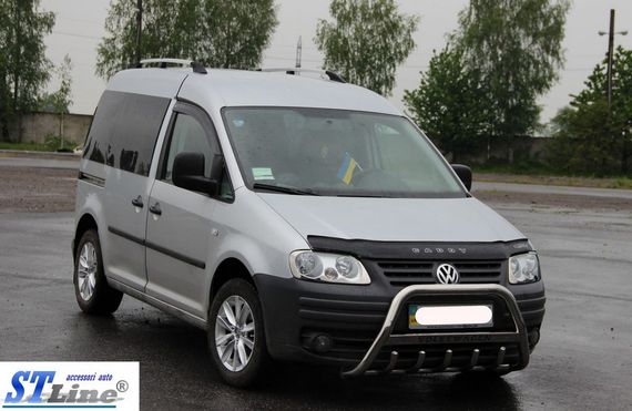 Кенгурятник WT003 (нерж) 60мм, без надписи для Volkswagen Caddy 2004-2010 гг | Зображення 7